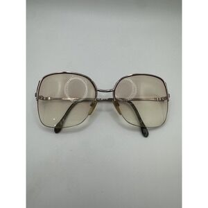 Vintage Luxottica Avant Garde Gray Aviator Half Rim Italy Sunglasses